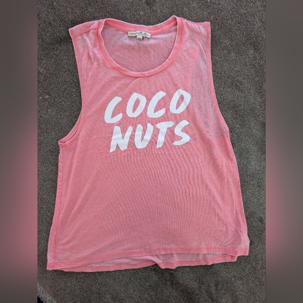 Express One Eleven Pink COCONUTS Tank - Size S
